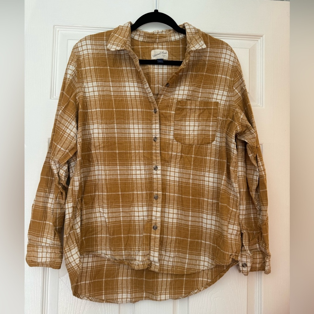 Target Universal Threads Mustard Yellow Flannel Large